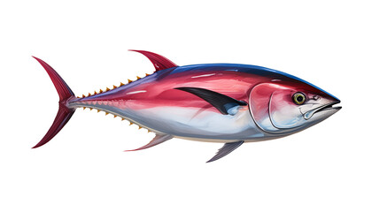 Bluefin Tuna Swimming in Clear Water