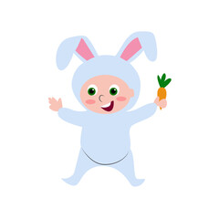 Toddler Bunny Costume Carrot Happy