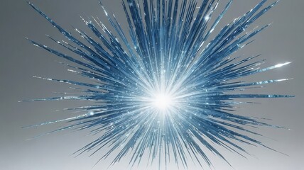 Naklejka premium Vibrant Blue Energy Burst on Light Gradient Background – Dynamic Abstract Concept