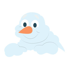 Cute Cartoon Snowman Winter Design