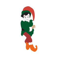 Christmas Elf Cartoon Illustration Design