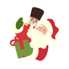 Santa Claus Nutcracker Gift Christmas Art