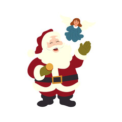 Jolly Santa Claus Angel Christmas Joy