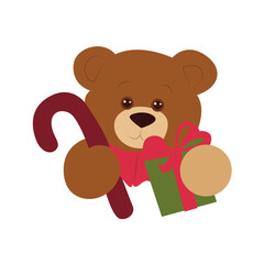 Christmas Teddy Bear Gift Candy Cane