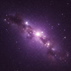 Purple Galaxy Illustration Shows Stars Nebula And Cosmic Atmosphere