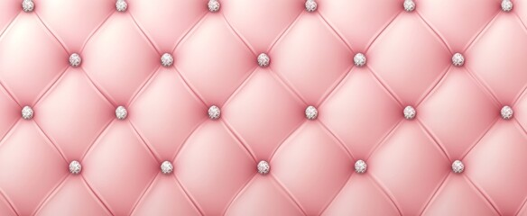 Elegant Pink Upholstery With Diamond Studs