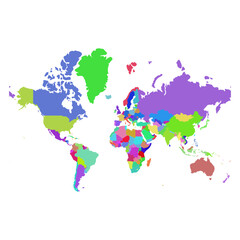 Map of the world earth world