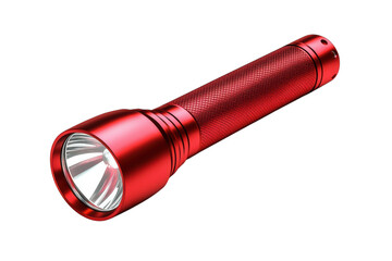 A red flashlight on black