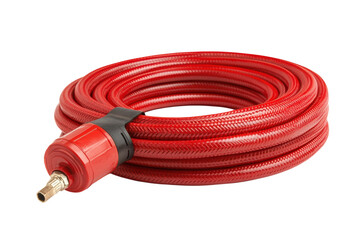 Coiled red air hose tool