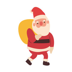 Walking Santa Claus Christmas Gift Bag
