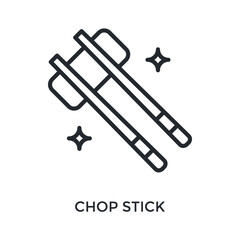 Chop Stick Icon Outline Style. Vector Illustration For Graphic Design