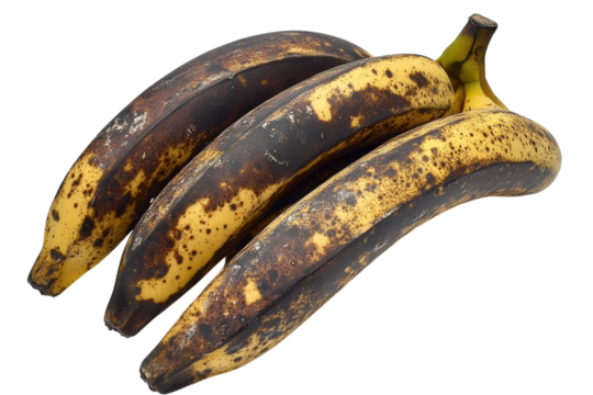 Overripe bananas close view