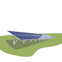 Panneau photovolta&iuml;que au sol