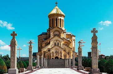 Obraz premium Holy Trinity Cathedral of Tbilisi, Georgia