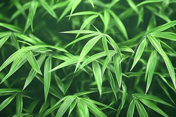 Fototapeta premium Lush green foliage with vibrant leaves, creating a dense, textured backdrop