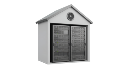 Isolated Data Center Server Room Inside Building