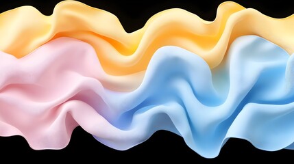 Fototapeta premium Pastel-colored waves of smooth, flowing fabric