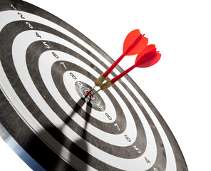 darts on target