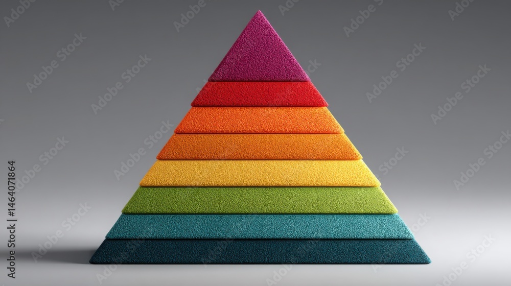 Poster visual representation of an adaptive engagement pyramid icon concept focused on multi-stage interact