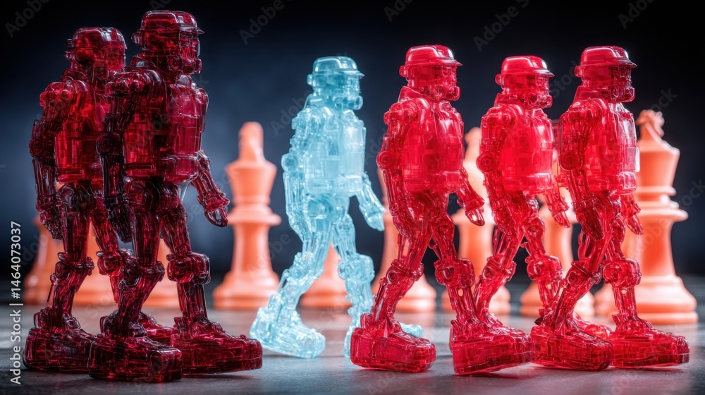 Poster visual representation of ai-driven strategy icon conveying precision-led business model for optimal 