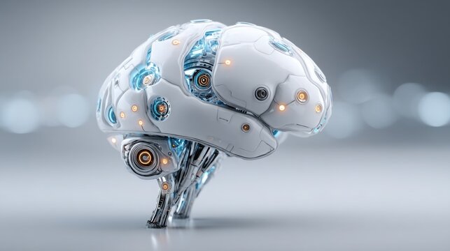 Conceptual icon of ai-led positioning representing algorithmic branding structure for enhanced market presence