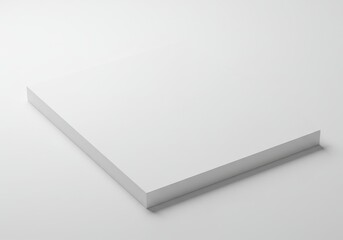Stack of white paper sheets on a white surface with soft shadows