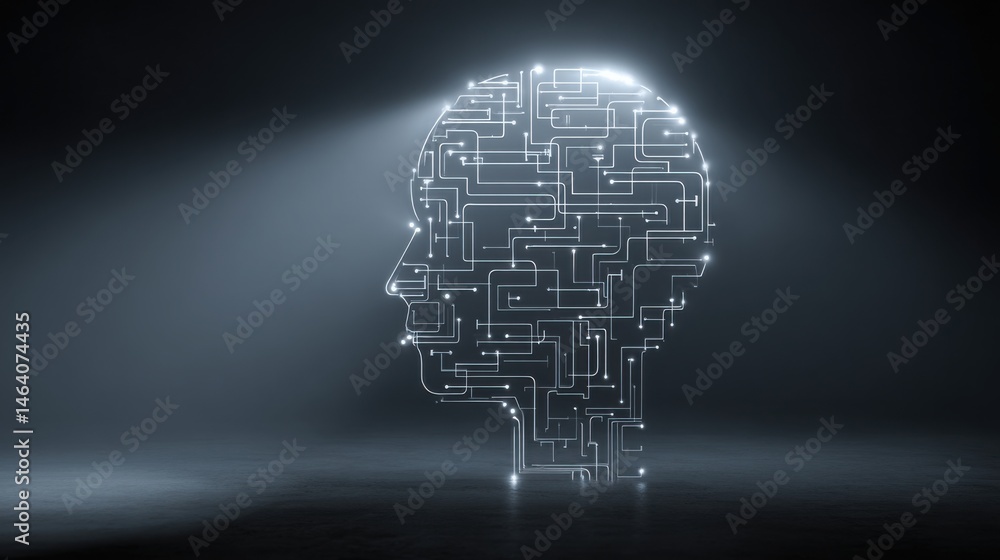 Poster ai campaign matrix icon illustrating logic-driven marketing flow for effective customer targeting an