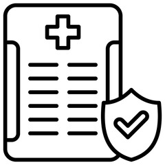 Obraz premium Insurance line icon