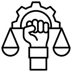 Employee Rights line icon