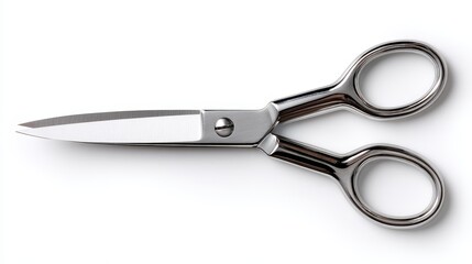 Obraz premium Sharp scissors isolated on white, a detailed closeup of cutting tool 