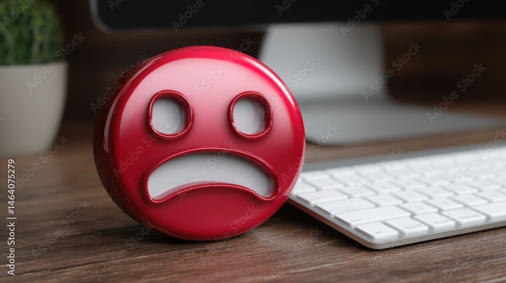 Aufkleber ai emotional targeting icon concept illustrating sentiment-based messaging for enhanced customer eng