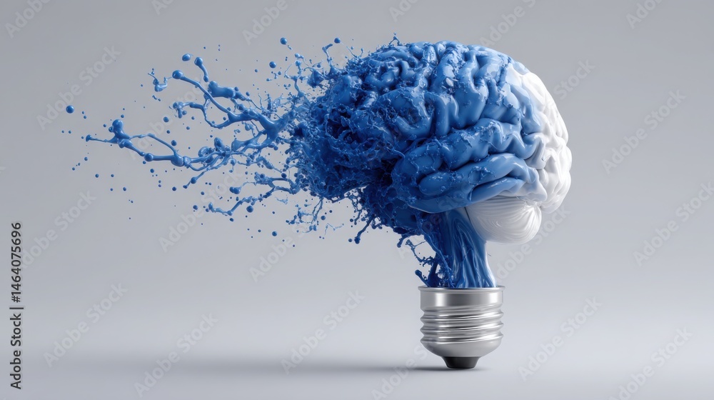 Poster conceptual image of ai influence thread icon depicting smart persuasion stream in digital communicat