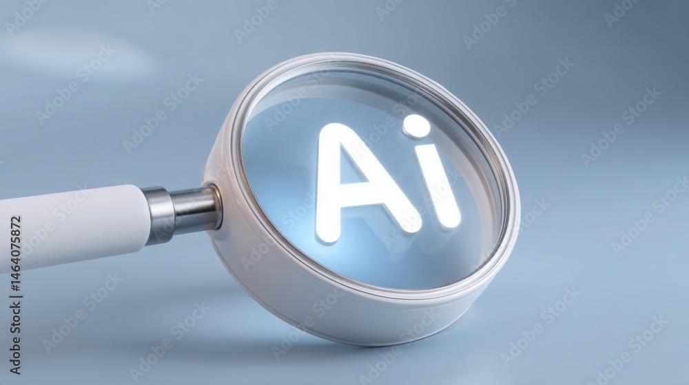 Poster visual representation of ai insight scanner icon concept demonstrating synthetic market understandin