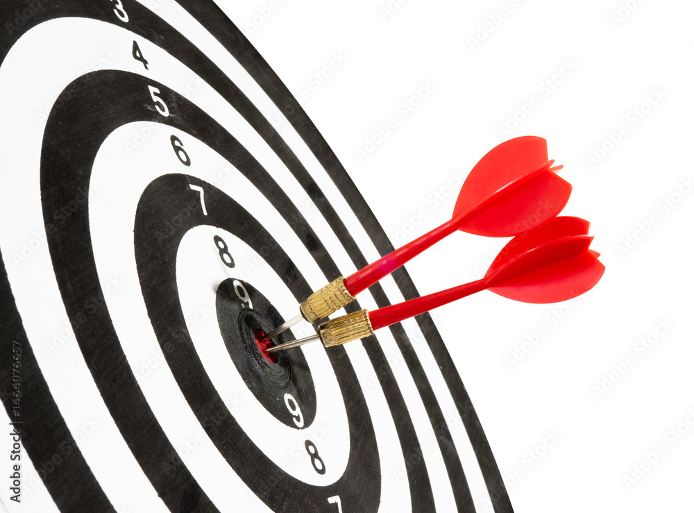 Poster two arrows on target element