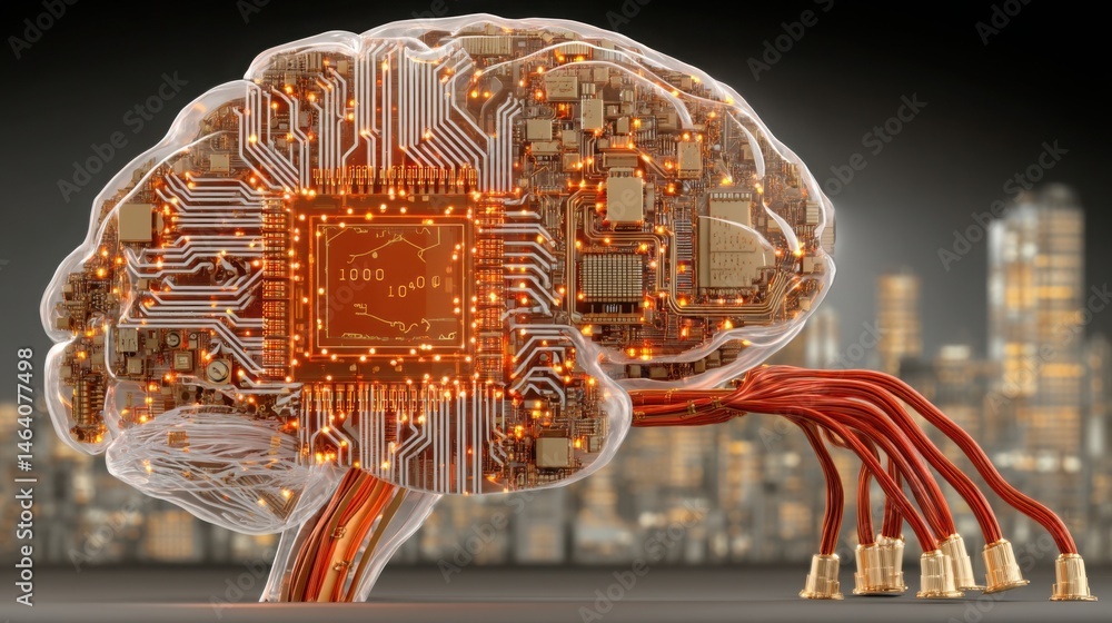 Poster insightful ai tone logic icon concept representing a predictive expression strategy for enhanced use