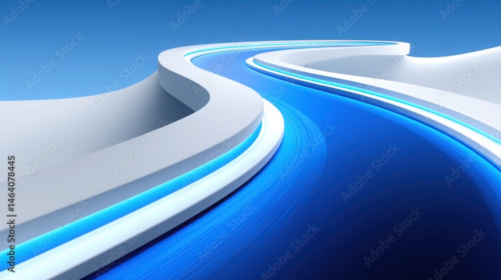 Poster innovative concept of automated message stream icon representing smart content delivery in digital c