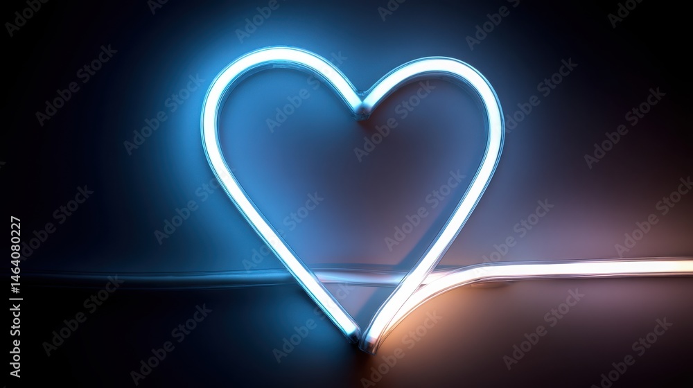 Poster enchanting image of stream of coins flowing into a glowing heart representing revenue and financial 