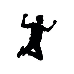 a man jumping