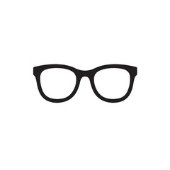 Fototapeta premium Pair of Eyeglasses Silhouette, Clean Minimal Fashion Icon Vector