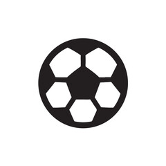 Obraz premium Soccer Ball Silhouette, Clean Curved Lines Sports Icon Vector