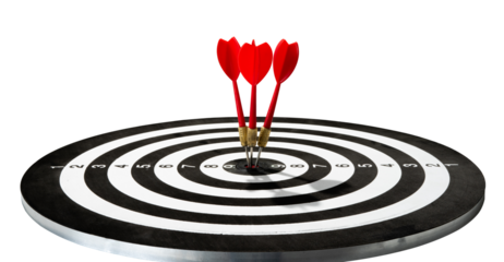 target board with three darts