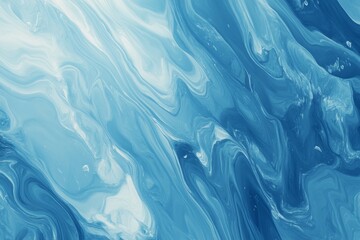 Abstract Fluid Art Background In Blue And White