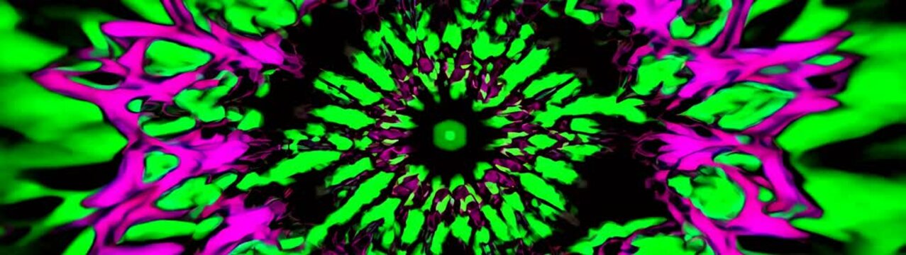 Colorful abstract design with a green and pink background