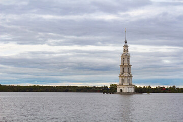 The bell tower of St. Nicholas Cathedral. Kalyazin, Tver region, Russia