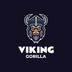 Viking Gorilla Mascot Logo Design