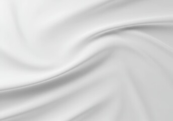 Fototapeta premium Elegant flowing white fabric with soft folds creating a gentle, smooth, and luxurious texture background
