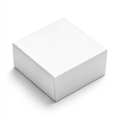 White cardboard box mockup for product packaging and branding presentation with shadow for online store