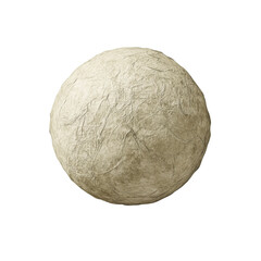 Textured Beige Sphere, Abstract Celestial Body, 3D Render of a Wrinkled Orb
