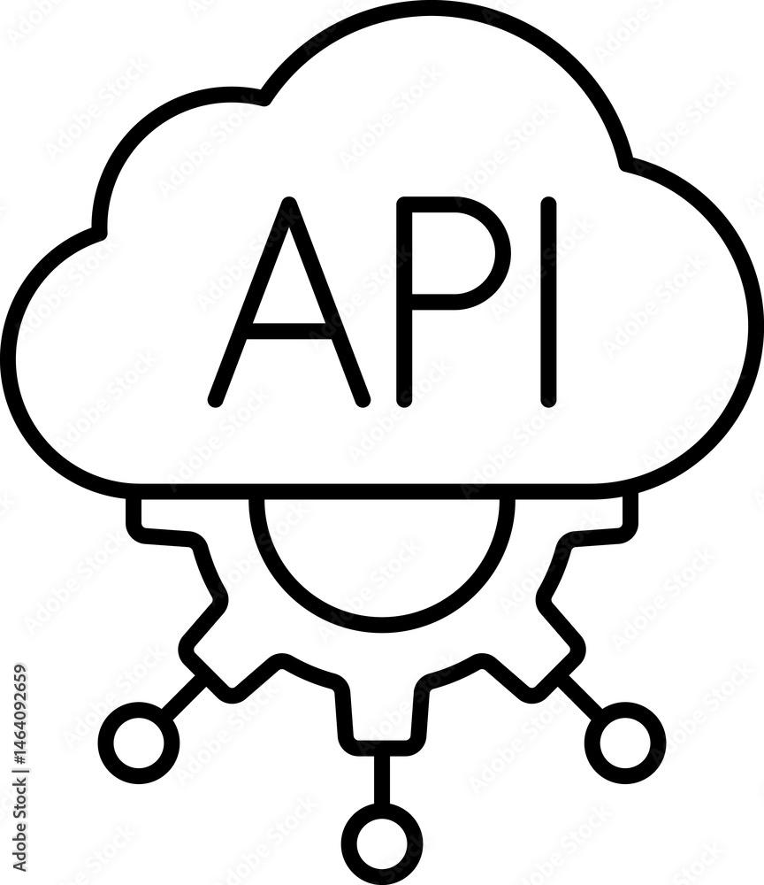 Poster api icon illustration for your website or mobile app