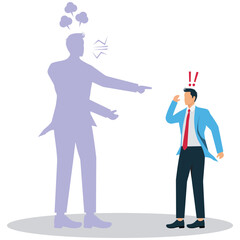 Anger or stress psychology concept